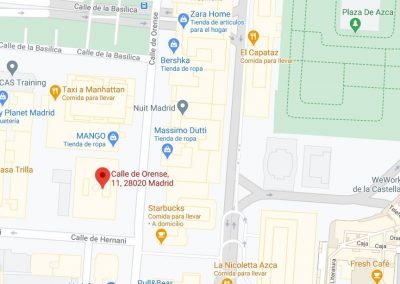 Vista en Google Maps de oficina en calle Orense, 11